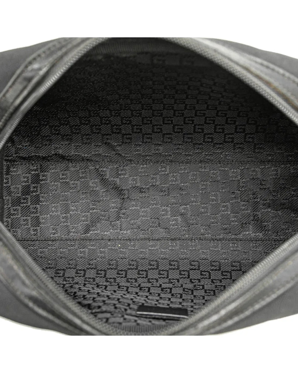 GUCCI CANVAS LEATHER TRIM COSMETIC BAG