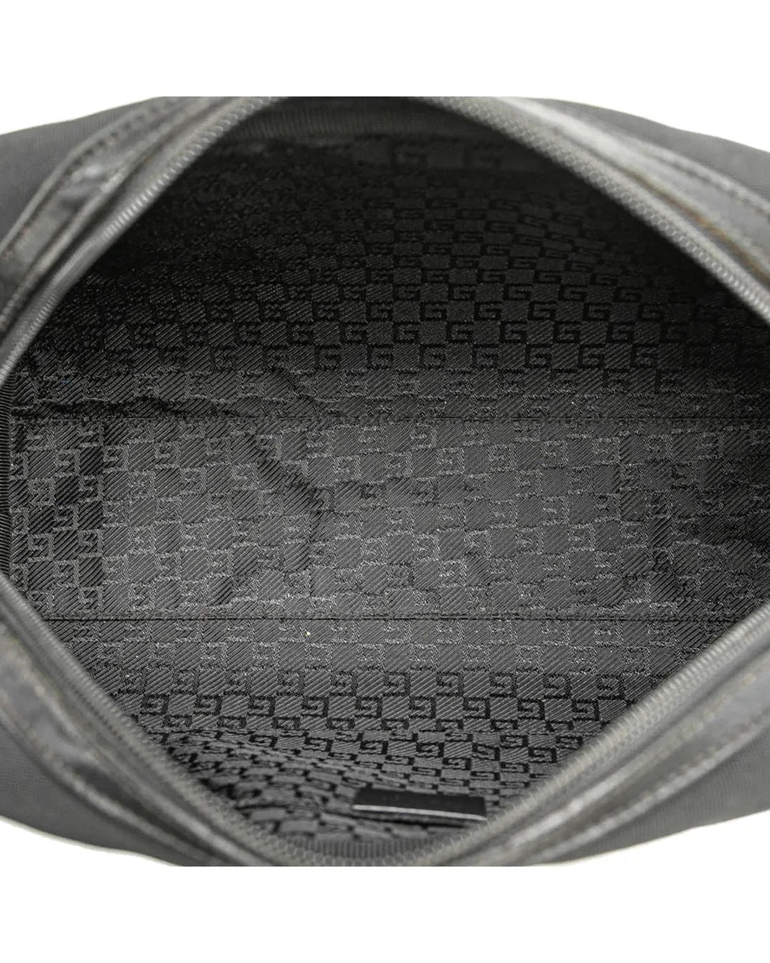 GUCCI CANVAS LEATHER TRIM COSMETIC BAG