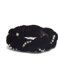 GUCCI CRYSTAL EMBELLISHED BRAIDED VELVET HEADBAND