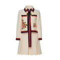 GUCCI FLORAL EMBROIDERED BLAZER AND SKIRT