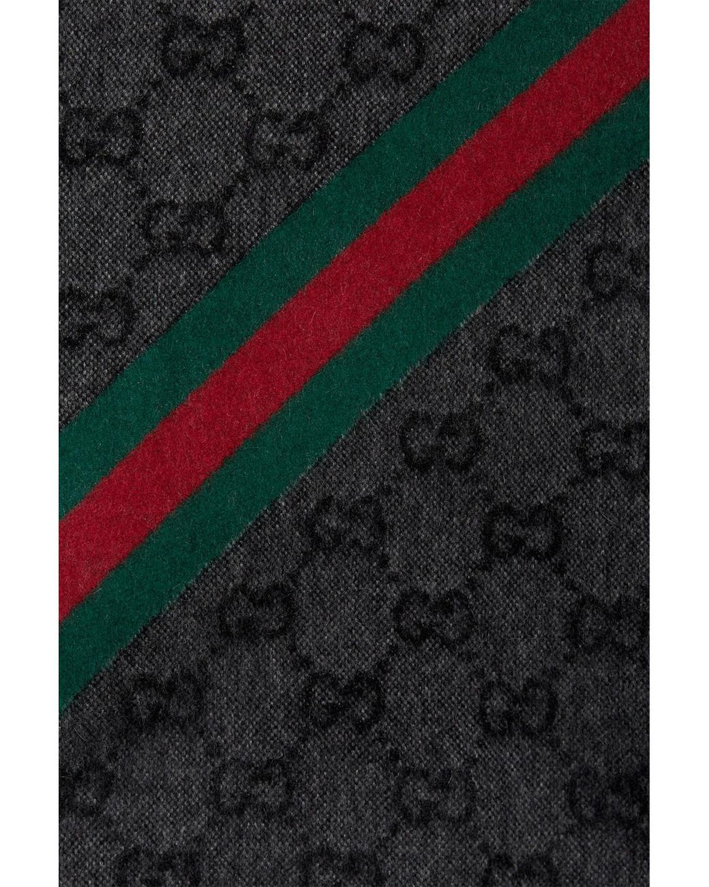GUCCI WOOL BLEND SIGNATURE WEB SCARF