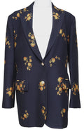 GUCCI FLORAL NAVY BLAZER JACKET