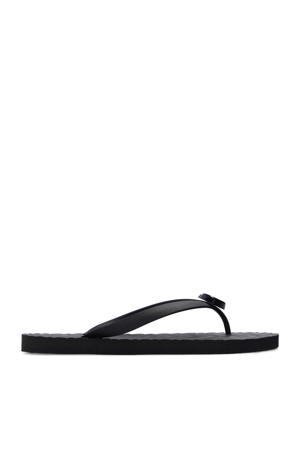GUCCI GG BLACK LOGO FLIP FLOPS