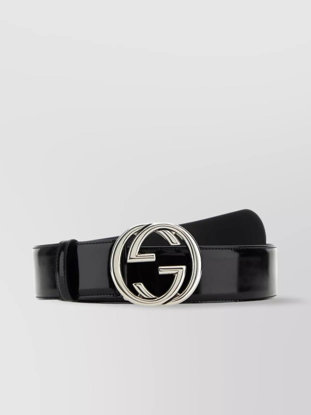 GUCCI GG INTERLOCKING BUCKLE LEATHER BELT