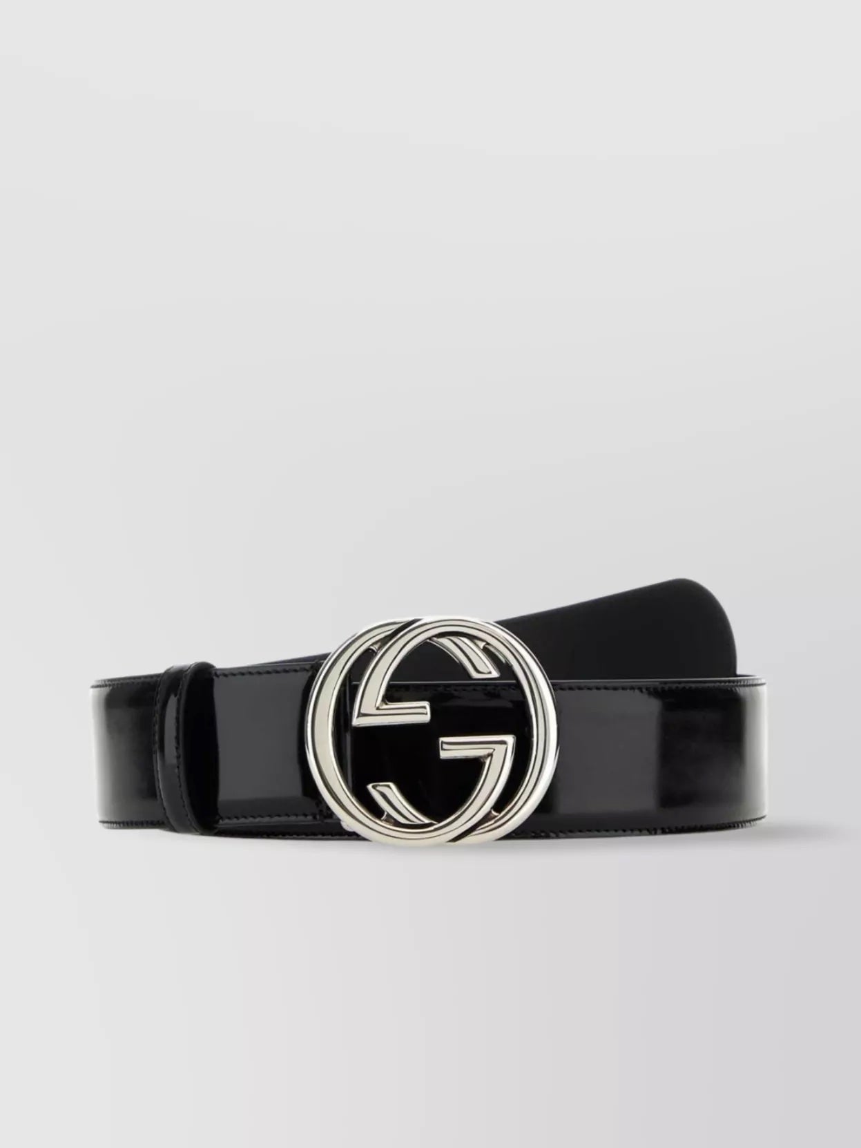 GUCCI GG INTERLOCKING BUCKLE LEATHER BELT
