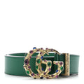 GUCCI GG POURED GLASS CALFSKIN LEATHER BELT
