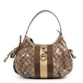 GUCCI GG MONOGRAM CRYSTAL COATED CANVAS VINTAGE SHOULDER BAG