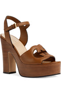 GUCCI GG CUTOUT ANKLE STRAP PLATFORM SANDALS