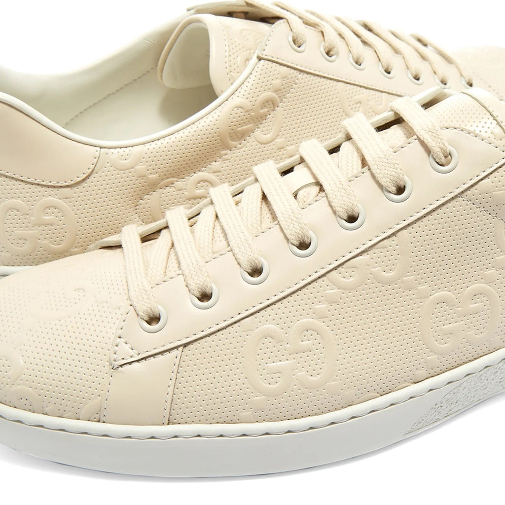 GUCCI GG EMBOSSED ACE SNEAKERS
