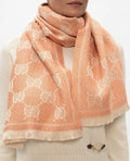 GUCCI GG JACQUARD WOOL SCARF SHAWL