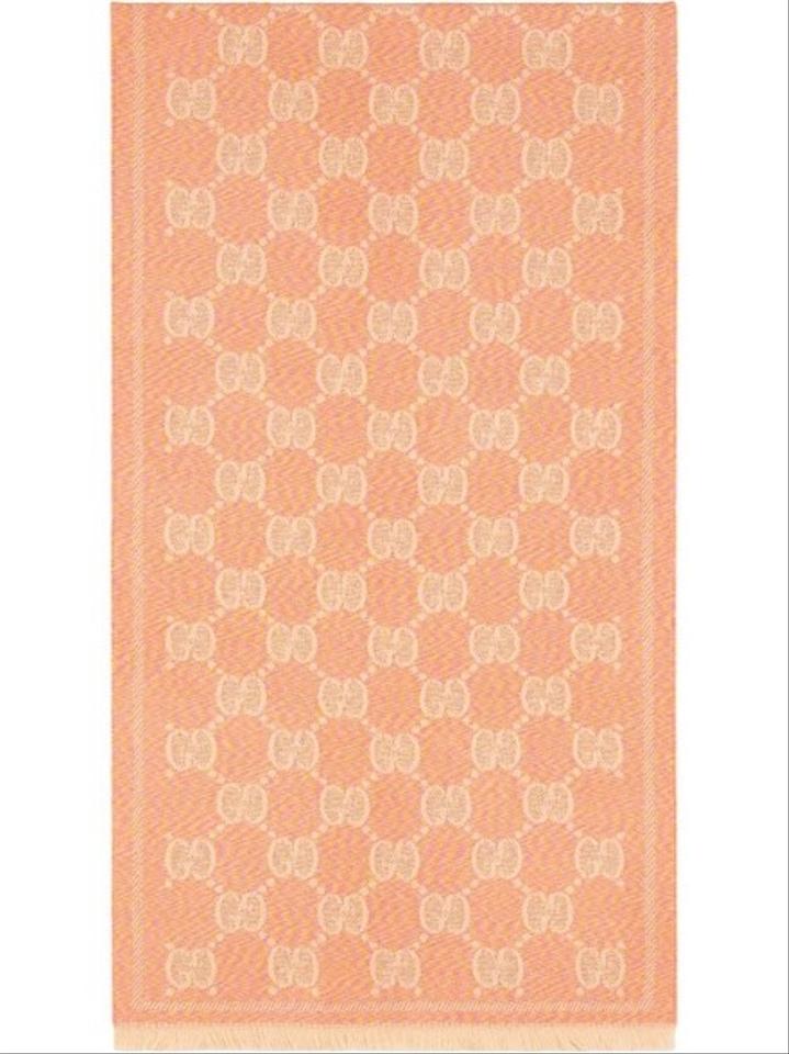 GUCCI GG JACQUARD WOOL SCARF SHAWL