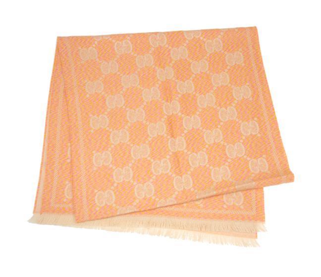 GUCCI GG JACQUARD WOOL SCARF SHAWL