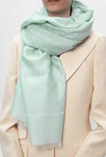 GUCCI GG LOGO WOOL SILK SCARF SHAWL
