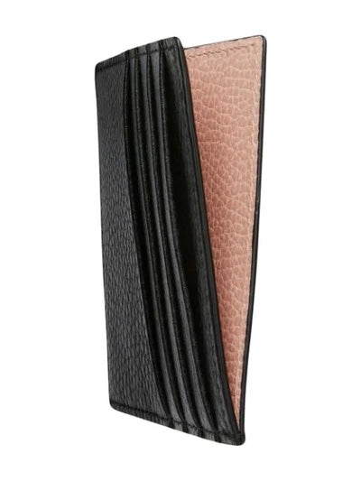 GUCCI GG LEATHER CARD CASE WITH BOW