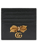 GUCCI GG LEATHER CARD CASE WITH BOW