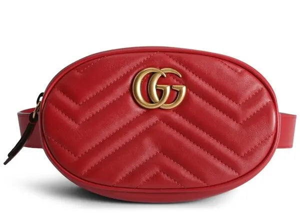 GUCCI GG MARMONT MATELASSE CALFSKIN LEATHER BELT BAG