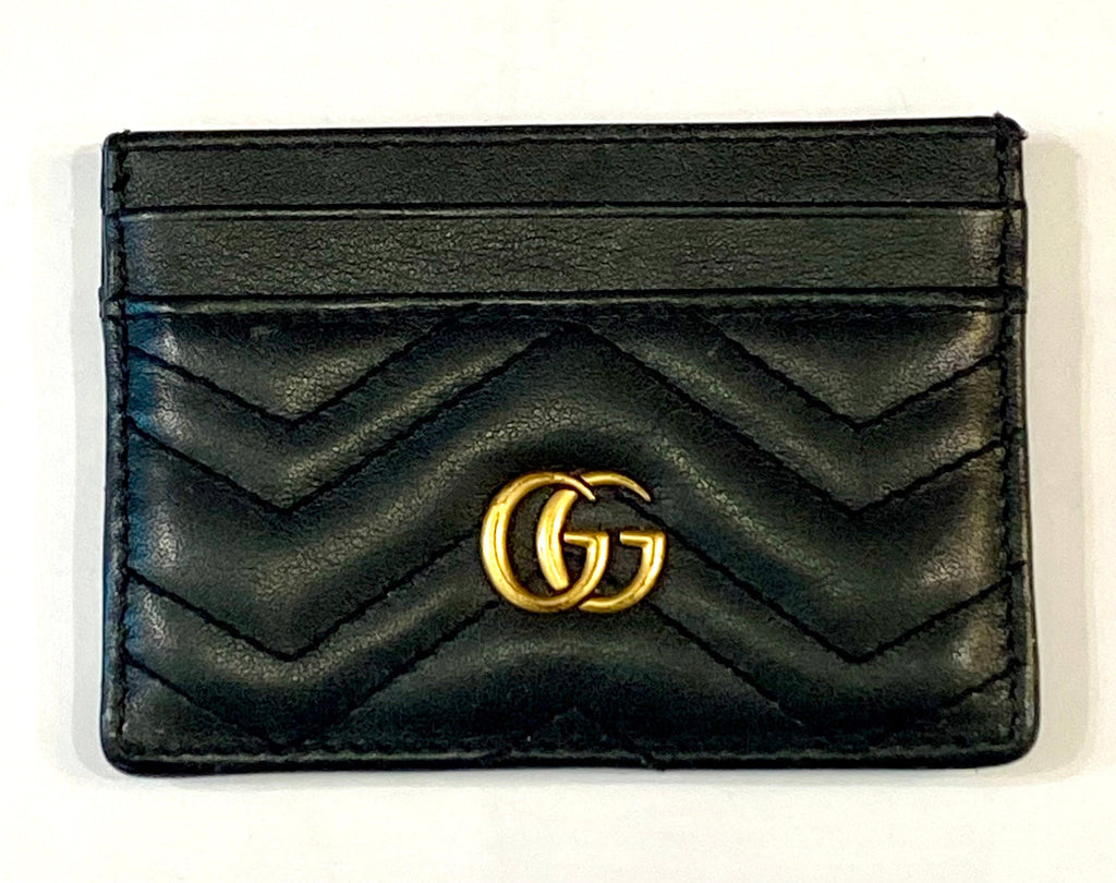 GUCCI GG MARMONT CALFSKIN LEATHER CARD CASE