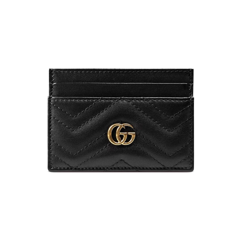 GUCCI GG MARMONT CALFSKIN LEATHER CARD CASE