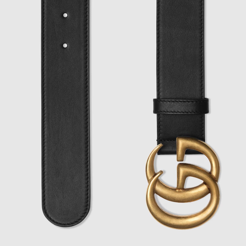 GUCCI GG MARMONT WIDE CALFSKIN LEATHER BELT