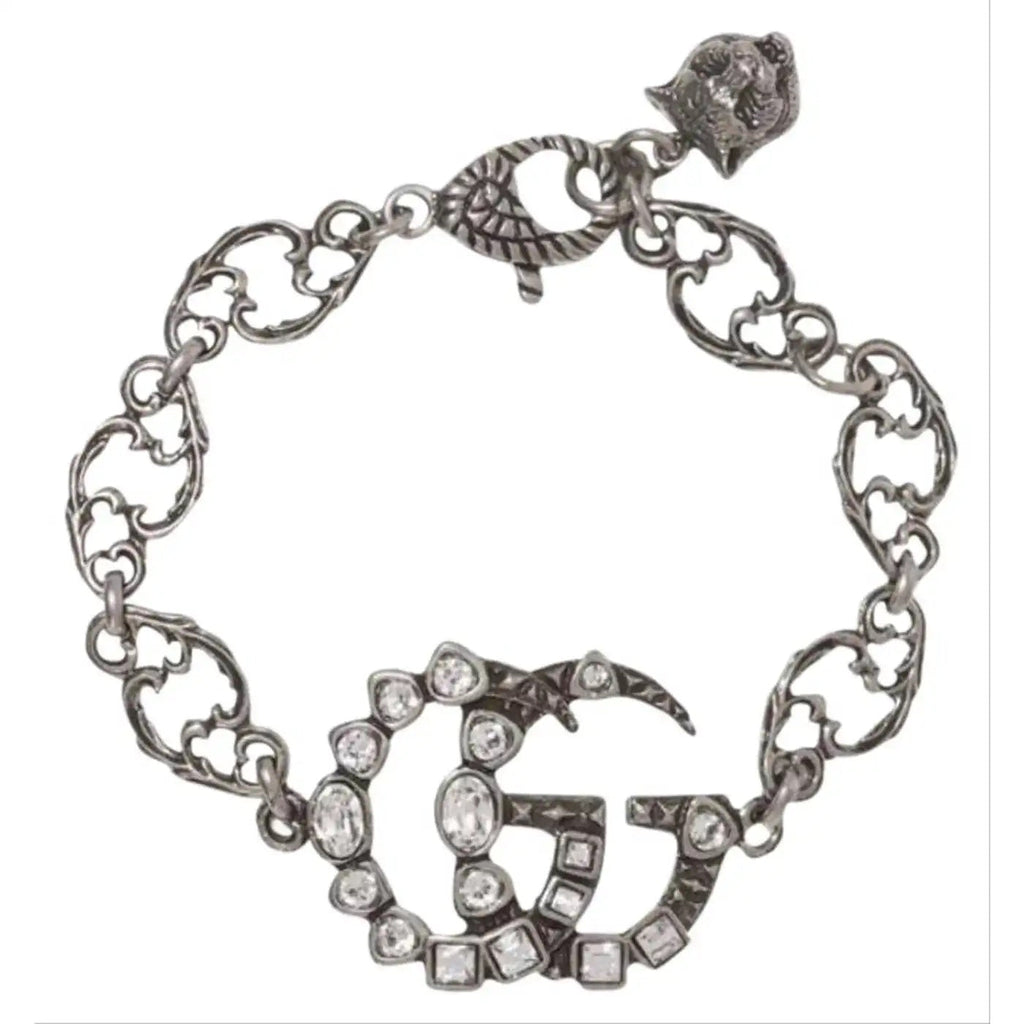 GUCCI GG MARMONT CRYSTAL CHAIN BRACELET