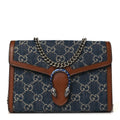 GUCCI GG MARMONT DIONYSUS DENIM WALLET ON A CHAIN