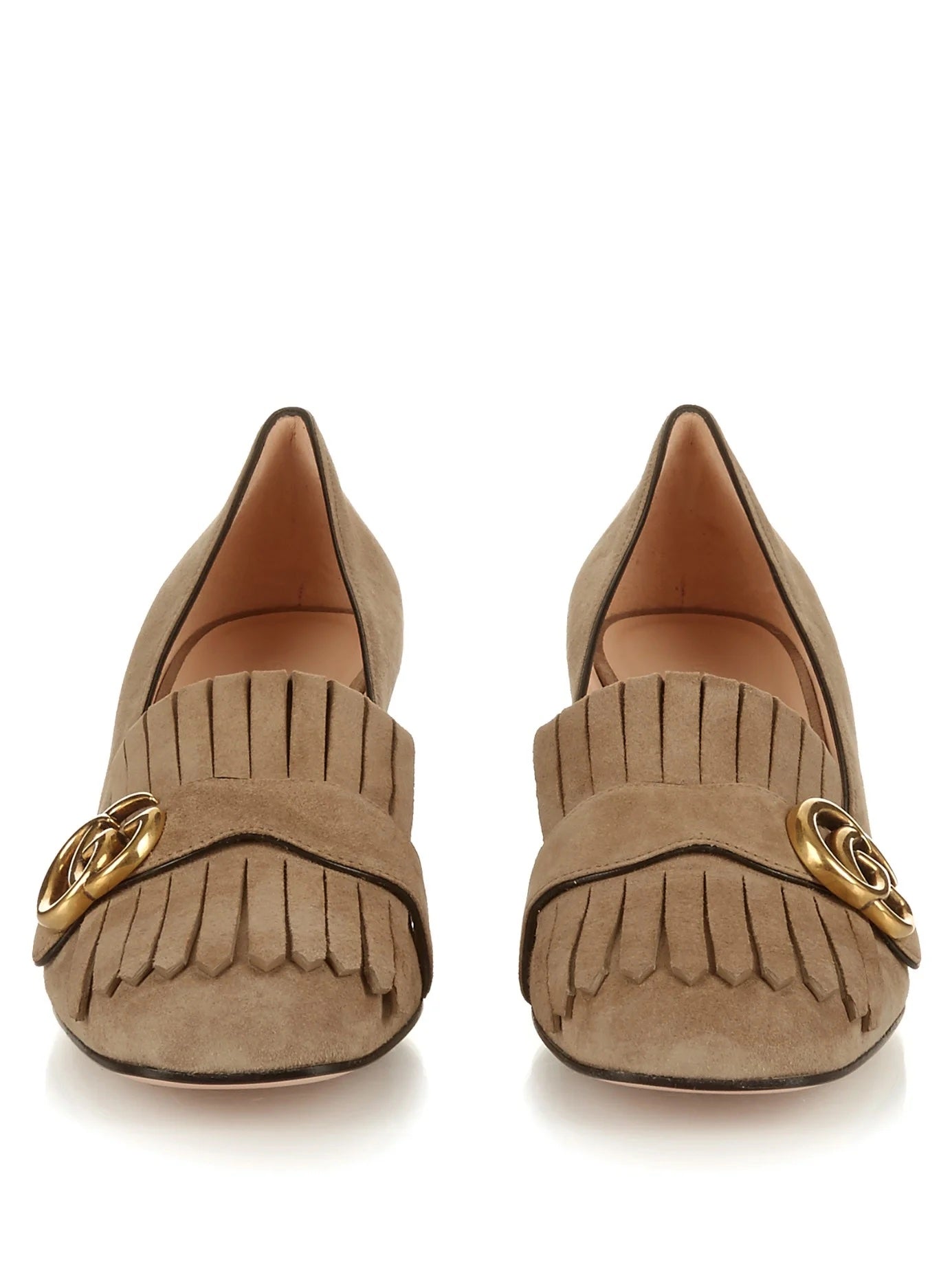 GUCCI GG MARMONT MID HEEL PUMPS