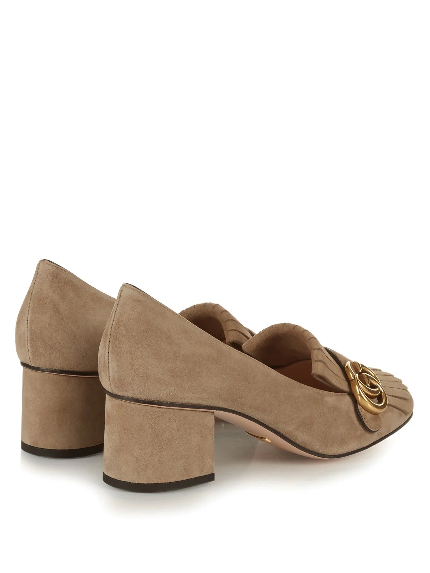 GUCCI GG MARMONT MID HEEL PUMPS