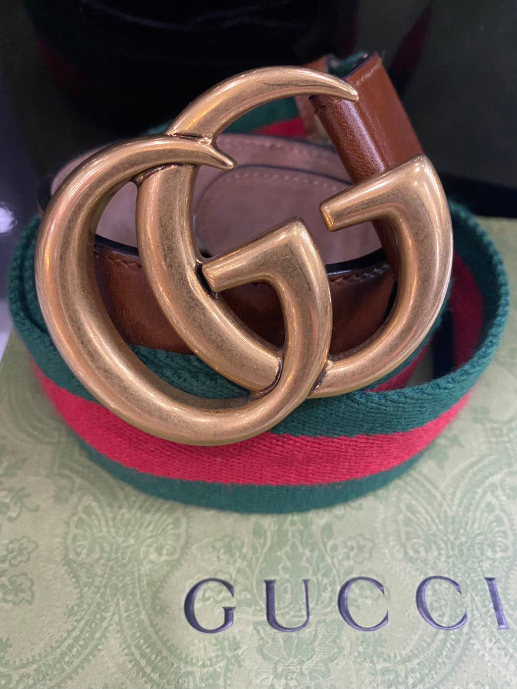 GUCCI GG MARMONT WEB BELT
