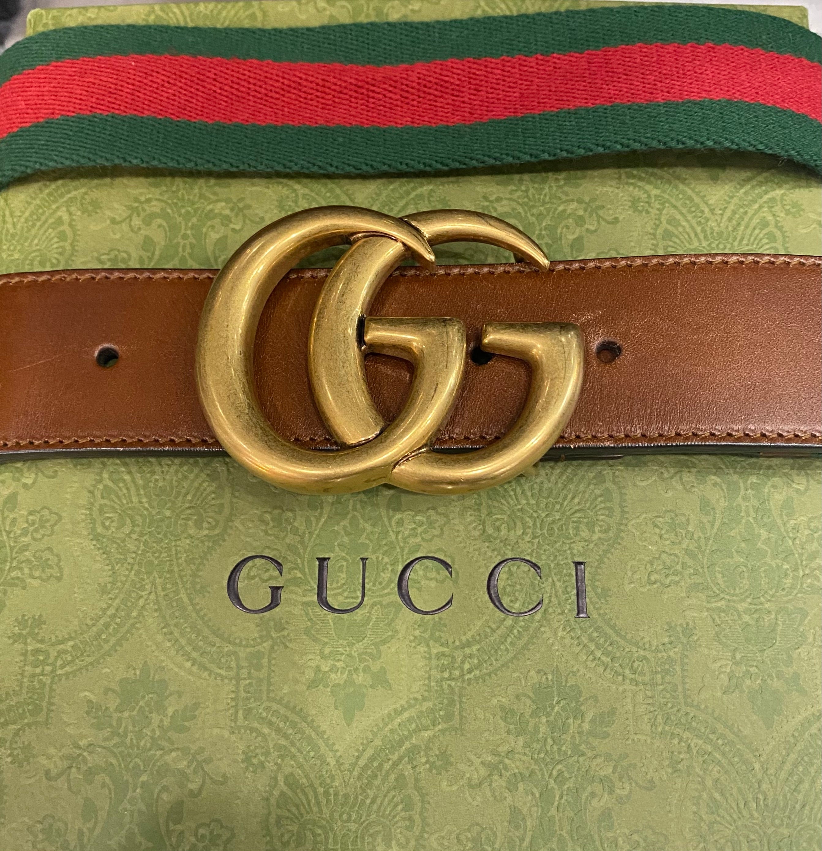 GUCCI GG MARMONT WEB BELT