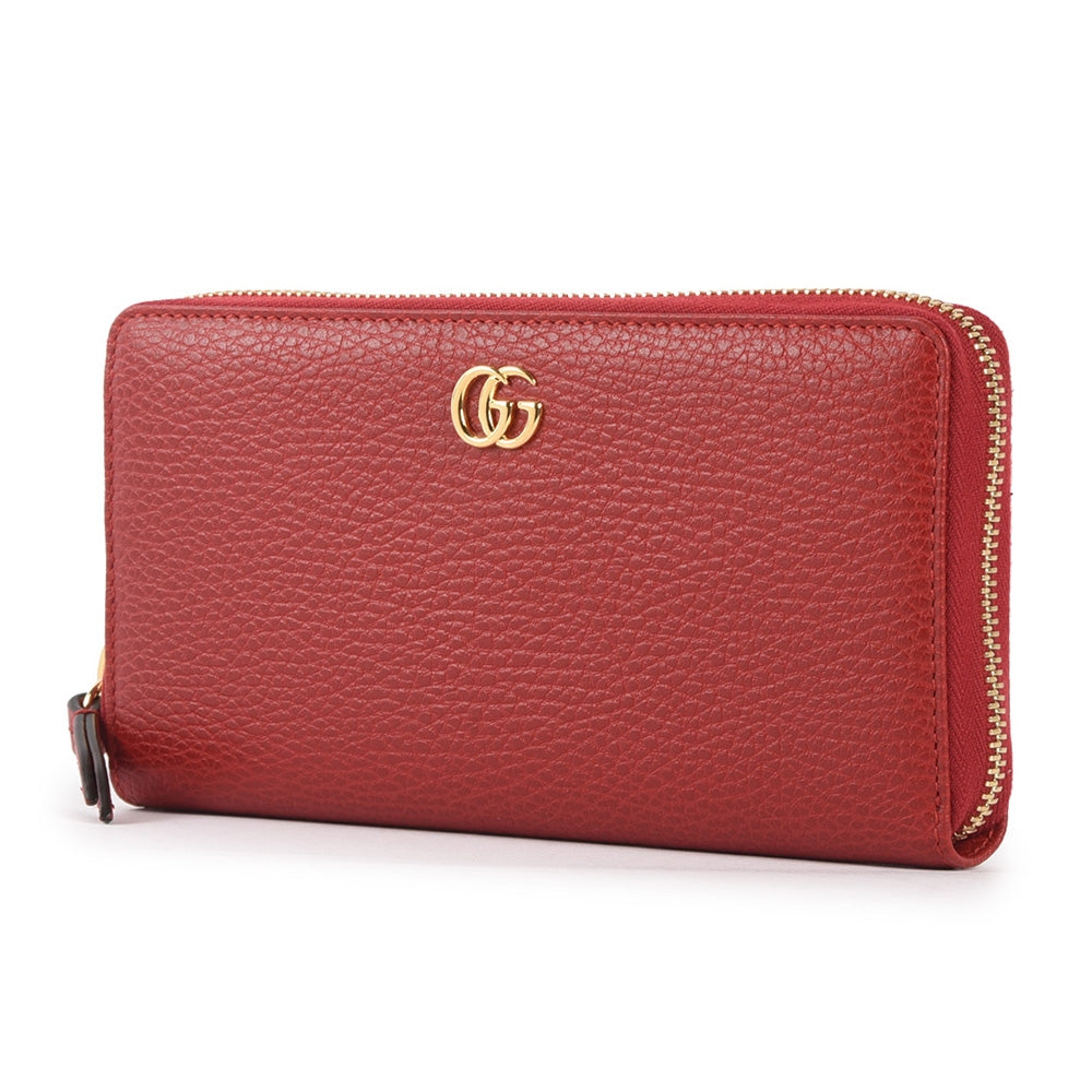 GUCCI GG MARMONT LEATHER ZIP AROUND WALLET