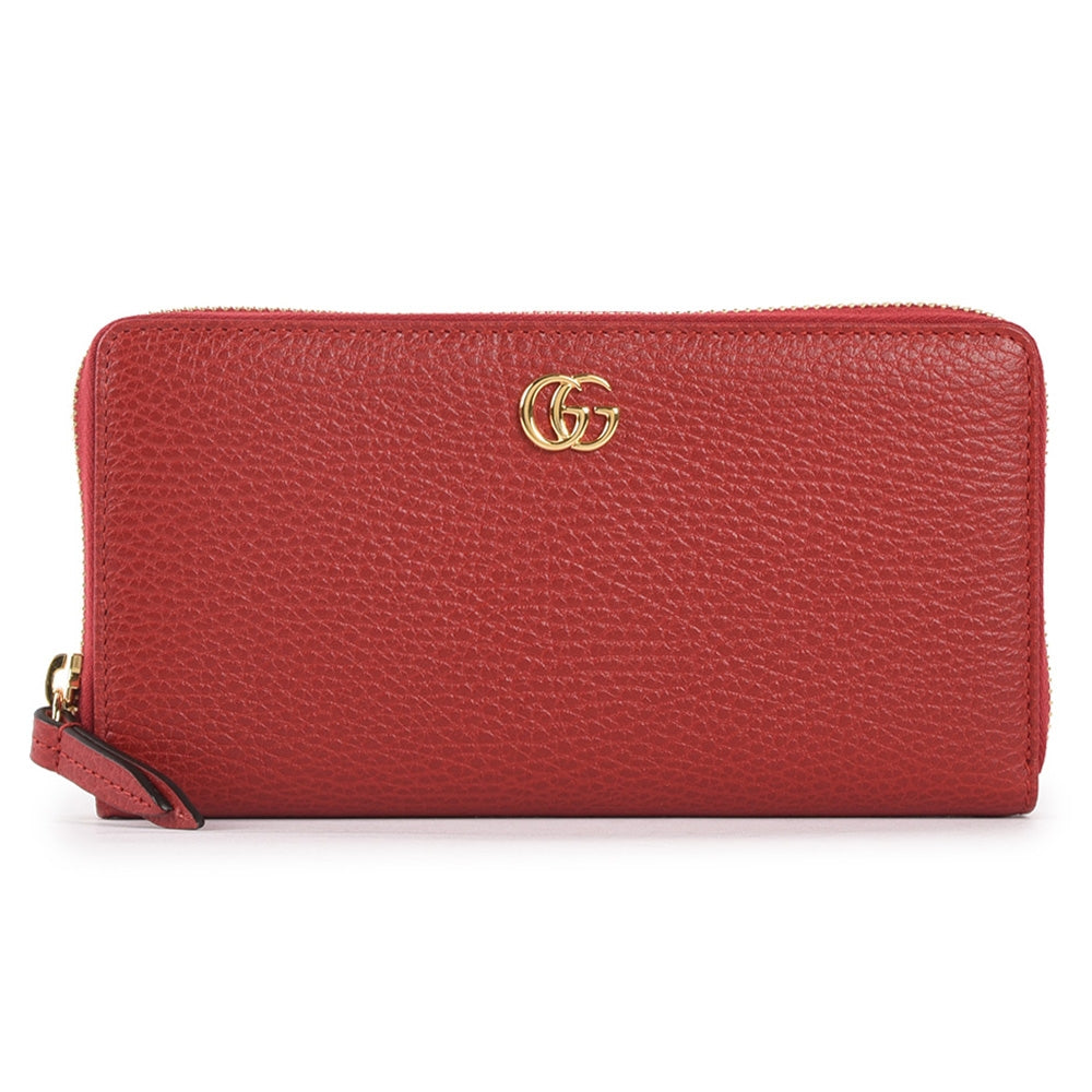 GUCCI GG MARMONT LEATHER ZIP AROUND WALLET