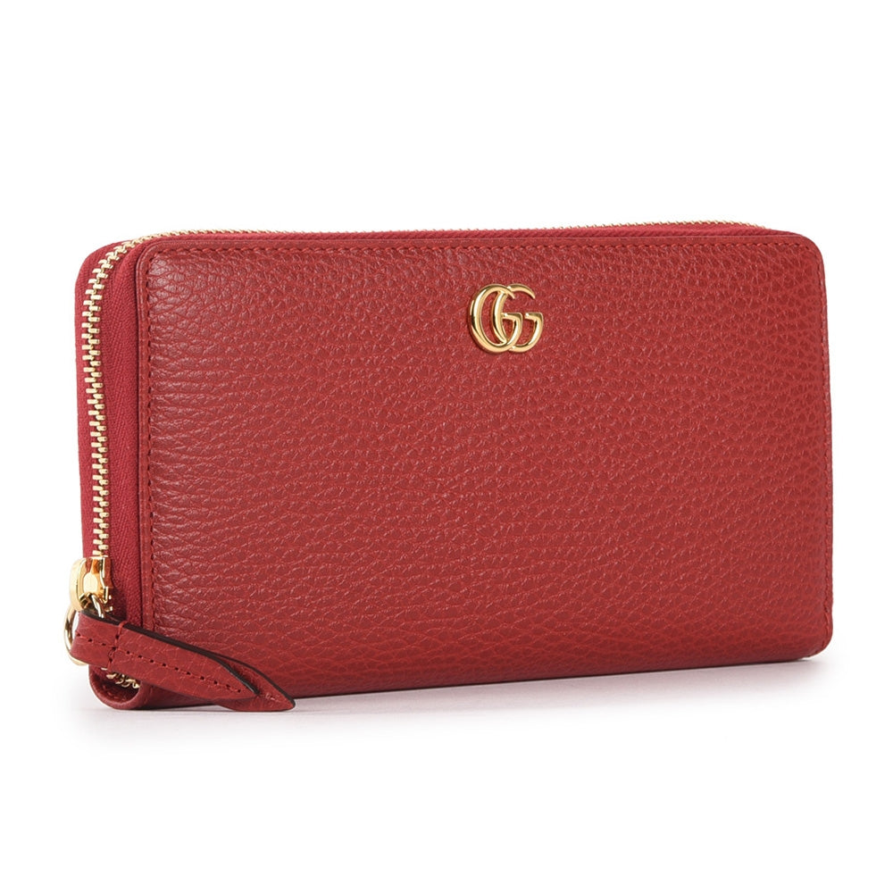 GUCCI GG MARMONT LEATHER ZIP AROUND WALLET