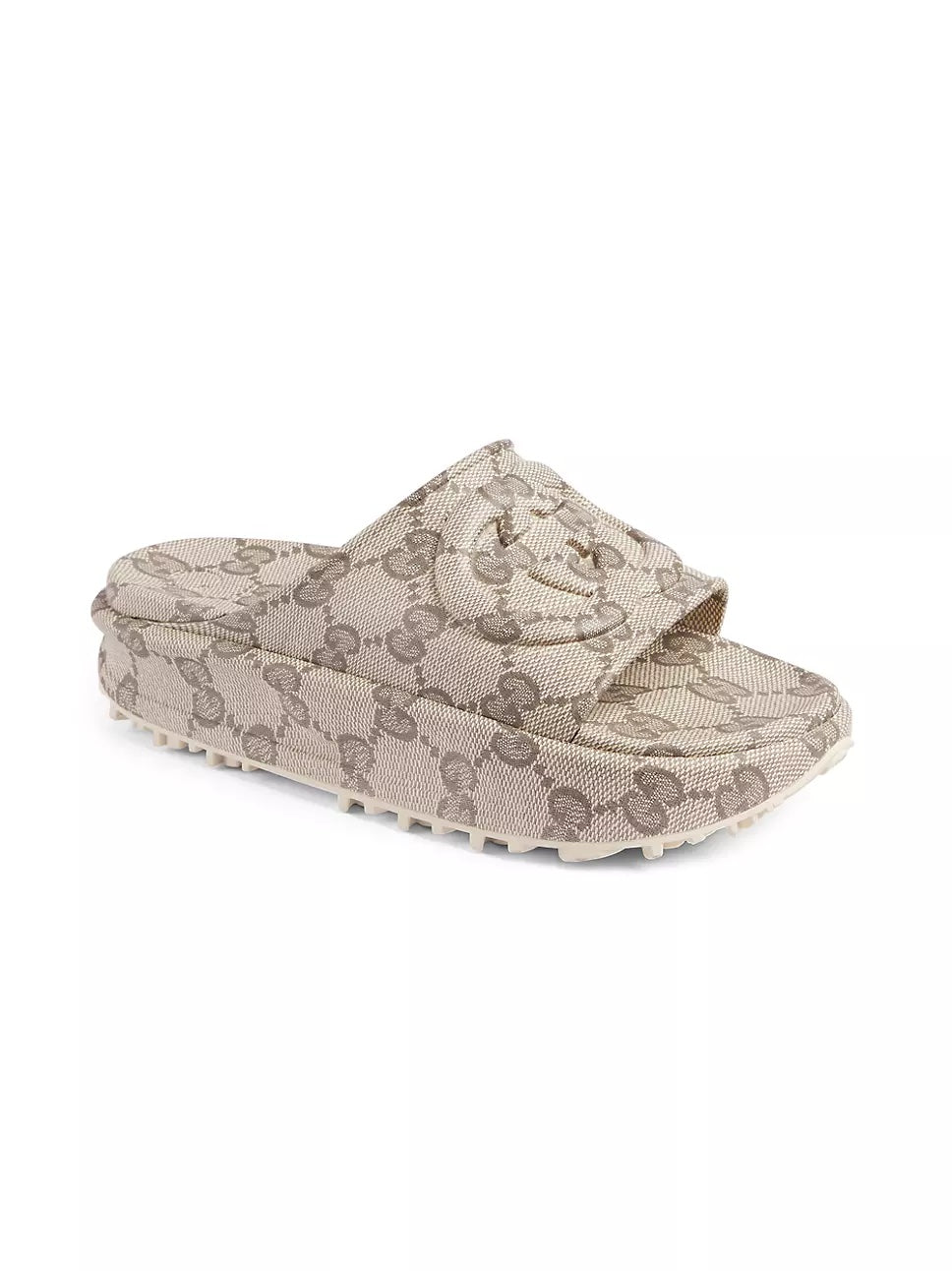GUCCI GG MONOGRAM MIAMI PLATFORM SLIDES