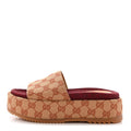 GUCCI GG MONOGRAM ANGELINA PLATFORM SLIDES