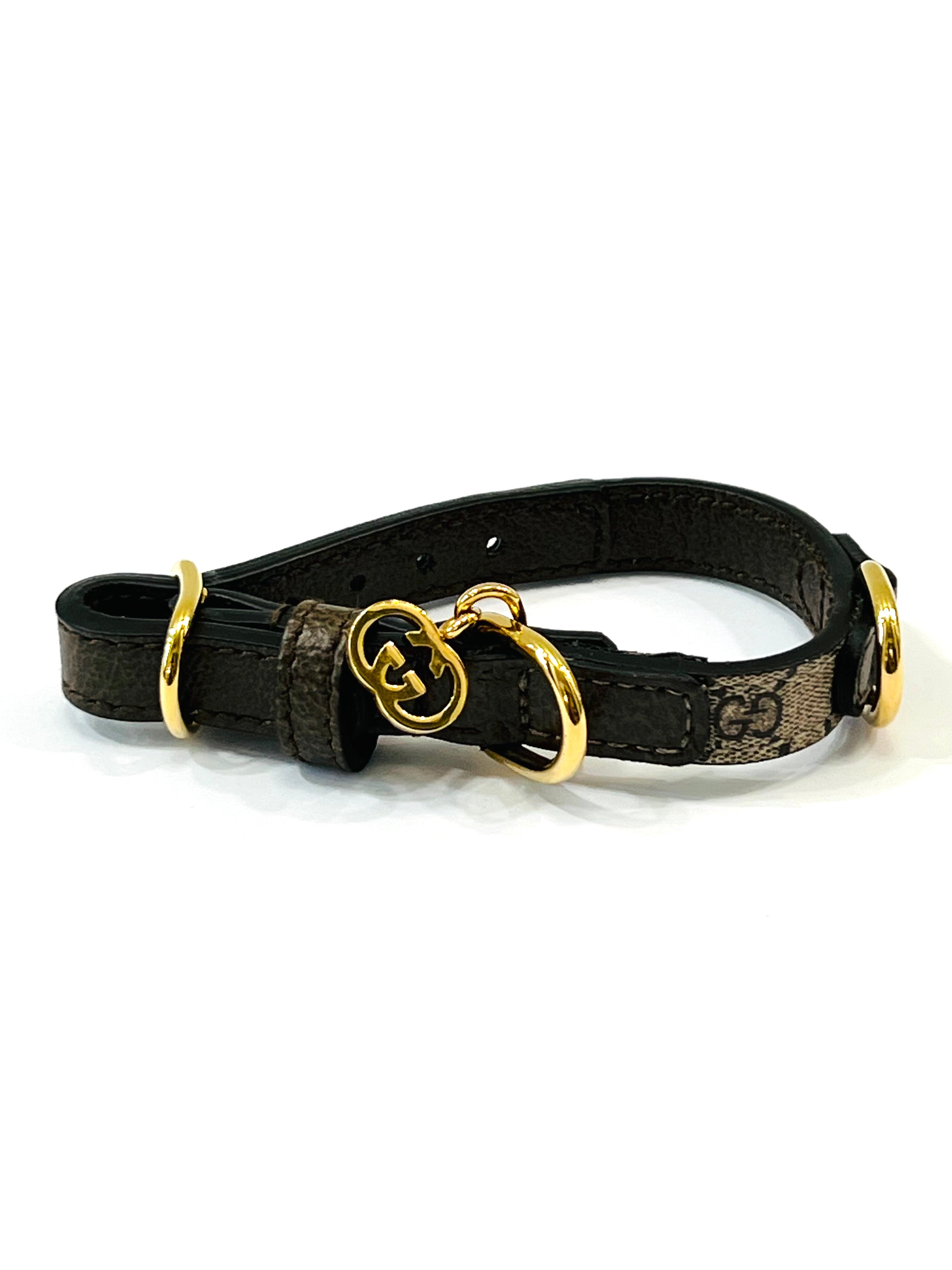 GUCCI GG MONOGRAM DOG COLLAR