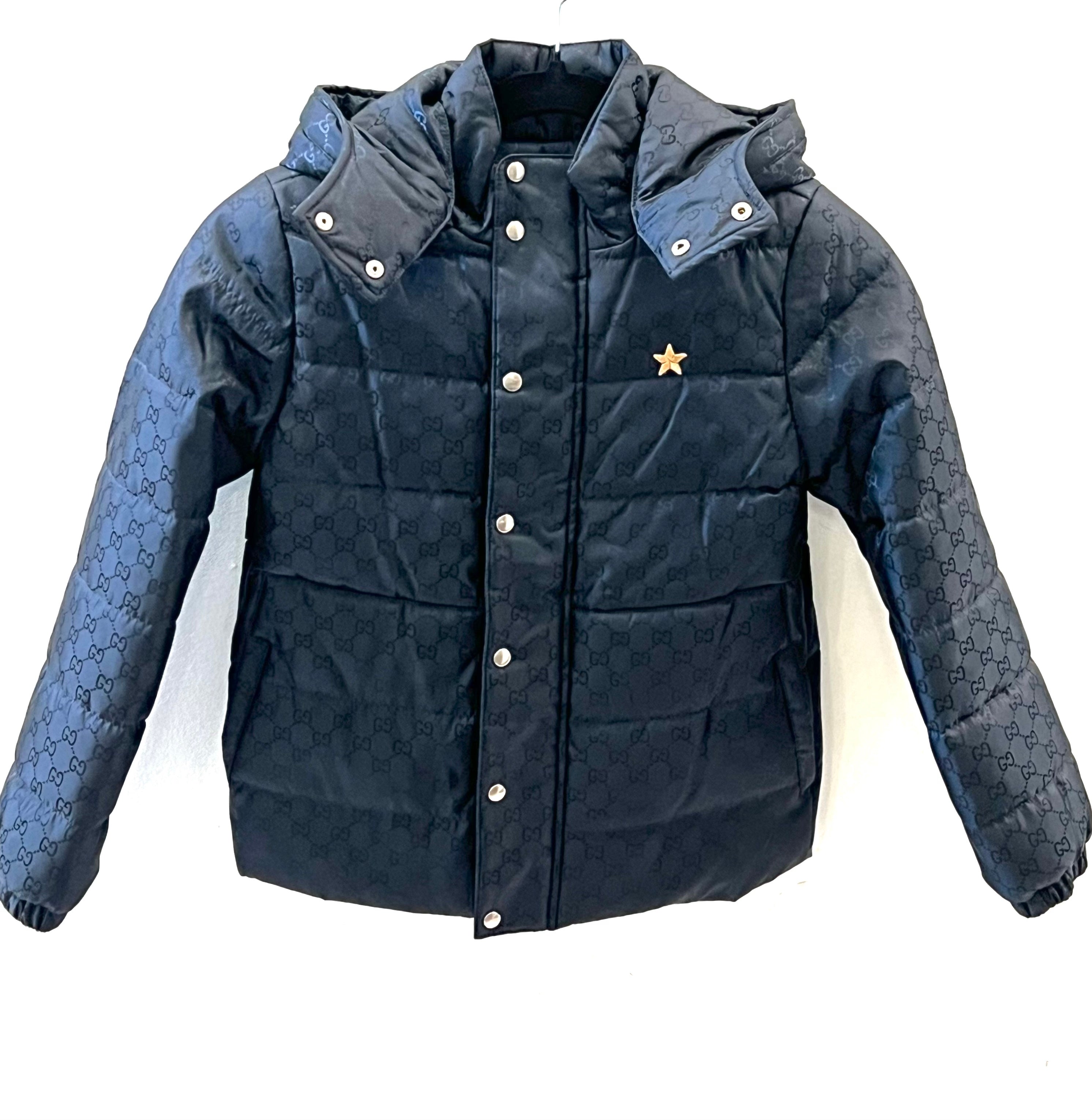GUCCI GG MONOGRAM HOODED KIDS PUFFER JACKET