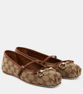 GUCCI GG MONOGRAM HORSEBIT BALLET FLATS