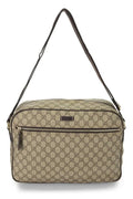 GUCCI GG PLUS MONOGRAM COATED CANVAS MESSENGER BAG