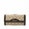 GUCCI GG SCRIPT LOGO CONTINENTAL WALLET