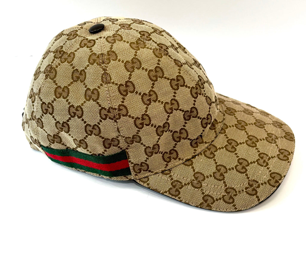 GUCCI GG SUPREME WEB STRIPES BASEBALL HAT