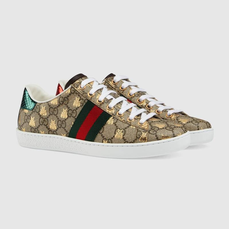 GUCCI GG SUPREME BEES ACE SNEAKERS