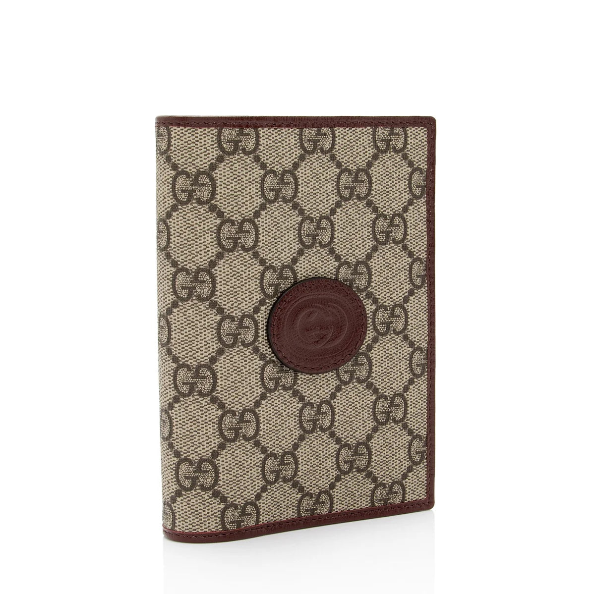 GUCCI GG SUPREME INTERLOCKING G PASSPORT COVER