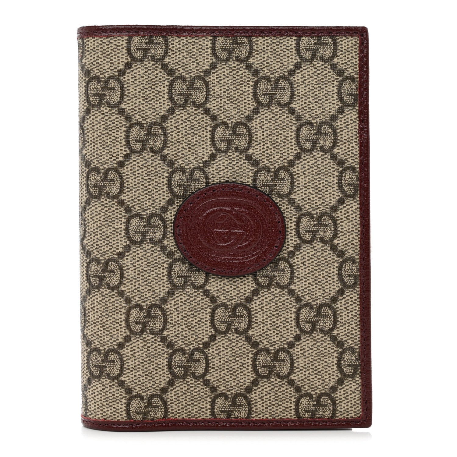 GUCCI GG SUPREME INTERLOCKING G PASSPORT COVER