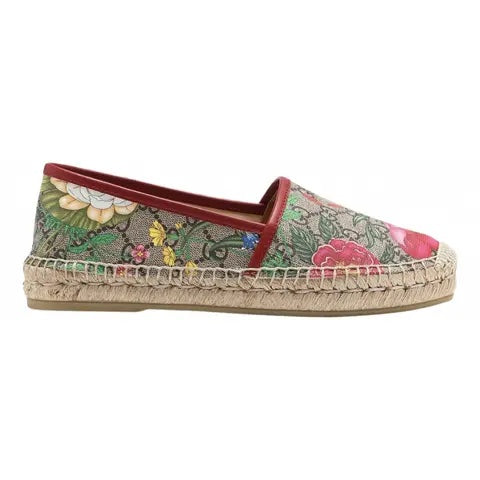 GUCCI GG SUPREME MONOGRAM BLOOMS ESPADRILLS