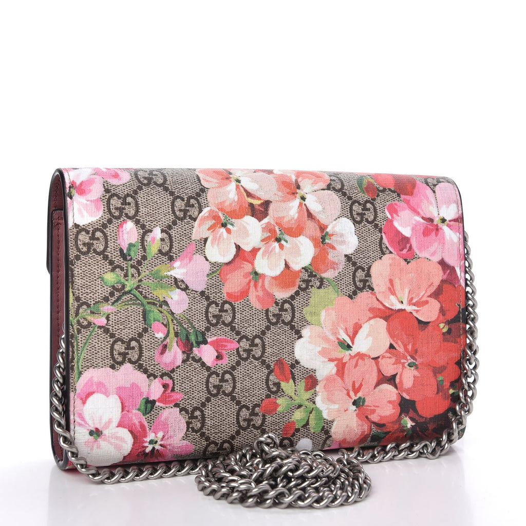 GUCCI GG SUPREME  DIONYSUS BLOOMS MINI CHAIN BAG