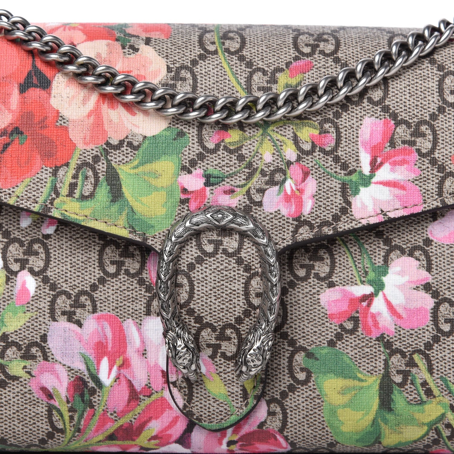 GUCCI GG SUPREME  DIONYSUS BLOOMS MINI CHAIN BAG