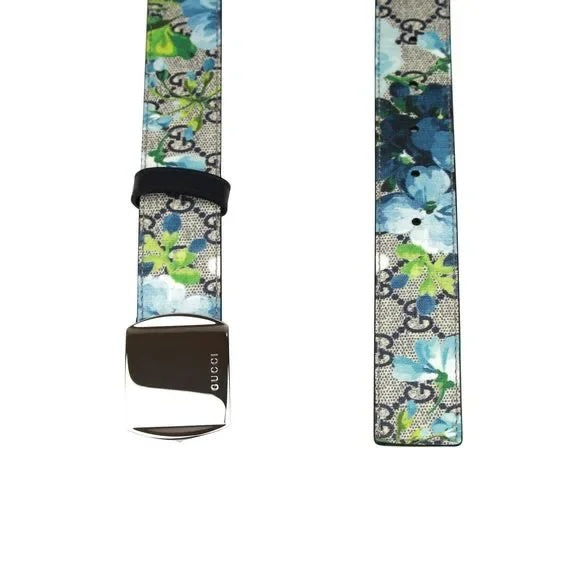 GUCCI GG SUPREME MONOGRAM BLOOMS UNISEX BELT