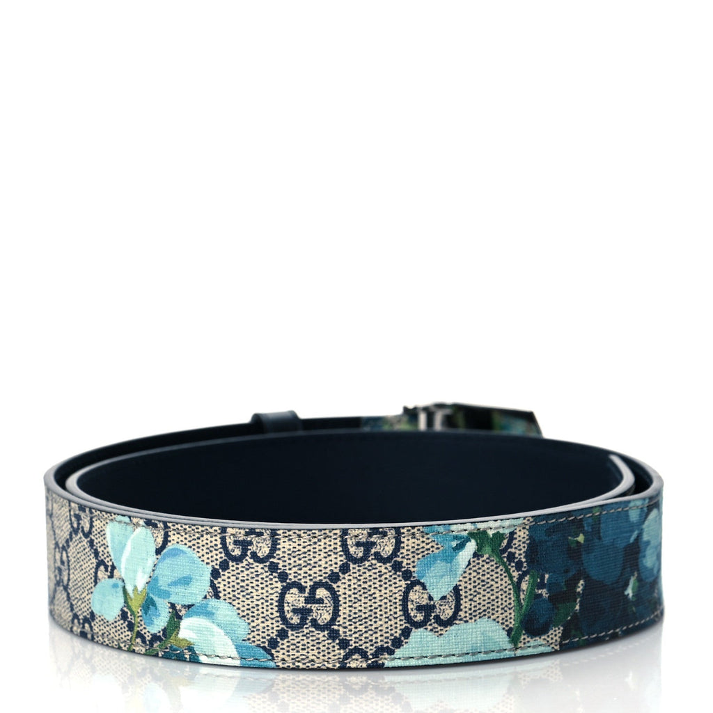 GUCCI GG SUPREME MONOGRAM BLOOMS UNISEX BELT