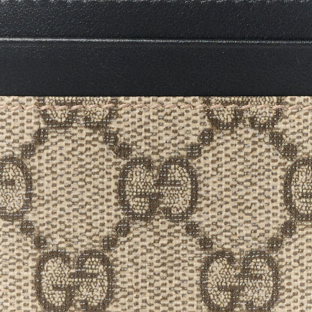 GUCCI GG SUPREME MONOGRAM CALFSKIN CARD CASE
