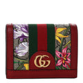 GUCCI GG SUPREME MONOGRAM FLORA WEB OPHIDIA CARD CASE